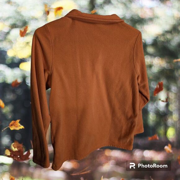 Eddie Bauer 1/4 Zip Boy's‎ Size L Orange (X8) - Picture 2 of 2